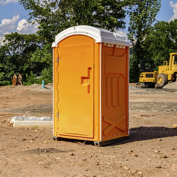 do you offer hand sanitizer dispensers inside the portable restrooms in Bluejacket